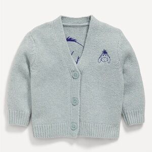 Old Navy Light Blue Eeyore Knit Cardigan